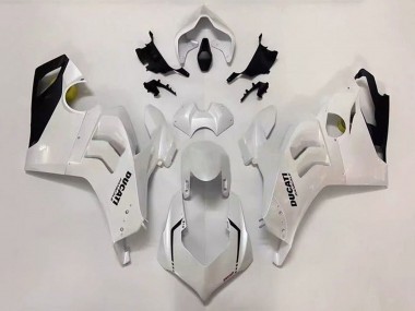 2020-2021 Ducati Panigale V4 V4S Motorcycle Fairing - Pearl White Glossy Black Canada