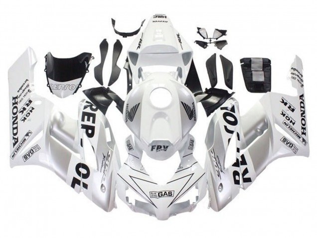 2004-2005 Honda CBR1000RR Motorcycle Fairings - White Silver Black Repsol Canada