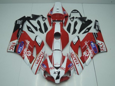 2004-2005 Honda CBR1000RR Motorcycle Fairings - White Red Blue Black Fiamm Ficc 7 Canada