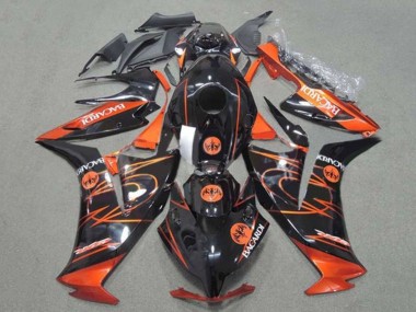 2012-2016 Honda CBR1000RR Motorcycle Fairings - Orange Glossy Black BACARDI Canada