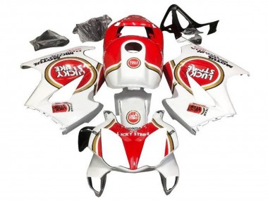 2002-2013 Honda VFR 800 Motorcycle Fairings - White Red Lucky Strike Canada