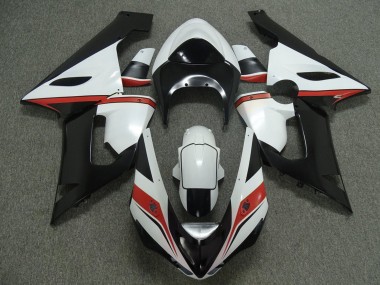 2005-2006 Kawasaki ZX6R Motorcycle Fairings - White Black Red Canada