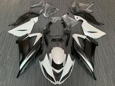 2013-2018 Kawasaki ZX6R Motorcycle Fairing Kits - White Matte Black Canada