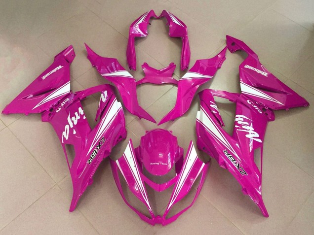 2013-2018 Kawasaki ZX6R Motorcycle Fairings - Pink White Canada