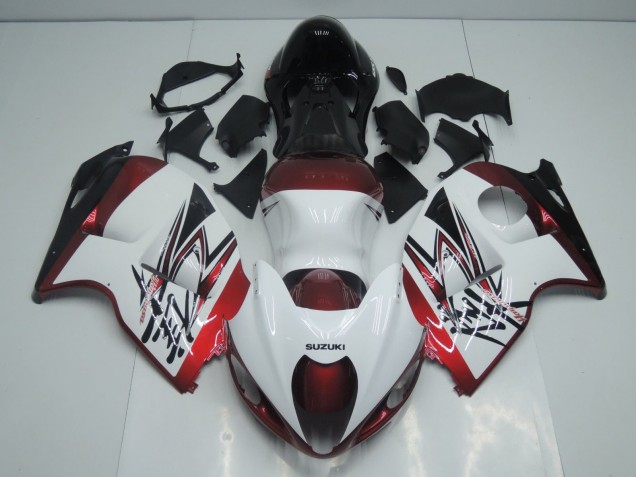 1996-2007 Suzuki GSXR 1300 Hayabusa Motorcycle Fairings - White Candy Red Black Canada