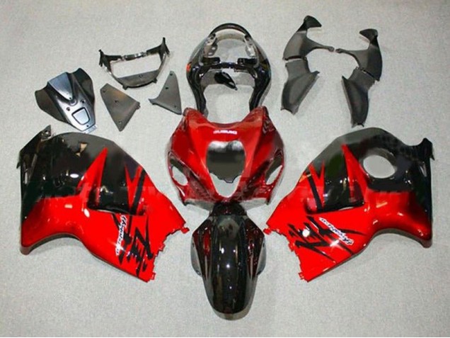 1996-2007 Suzuki GSXR 1300 Hayabusa Motorcycle Fairings - Red Glossy Black Canada