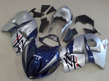 1996-2007 Suzuki GSXR 1300 Hayabusa Motorcycle Fairings - Silver Dark Blue Canada