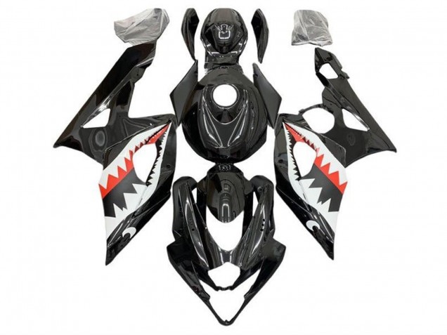 2005-2006 Suzuki GSXR 1000 Motorcycle Fairings - Black White Red Shark Canada