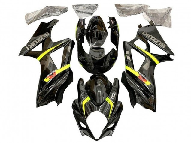 2005-2006 Suzuki GSXR 1000 Motorcycle Fairings - Black Yellow Grey Canada