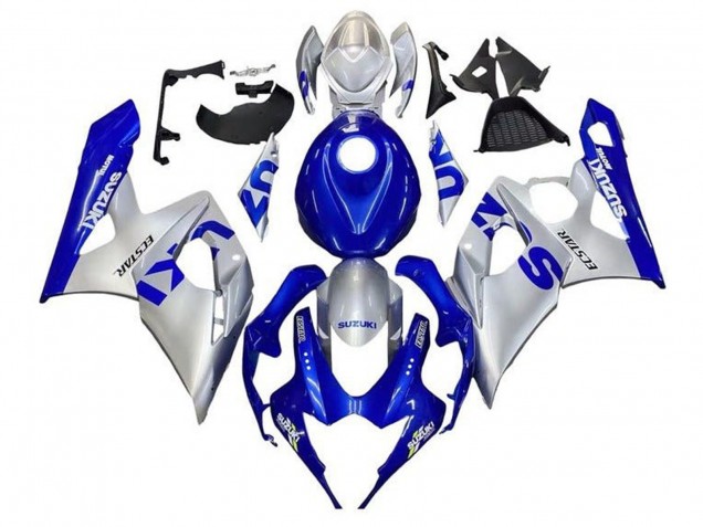 2005-2006 Suzuki GSXR 1000 Motorcycle Fairings - Blue Silver Canada