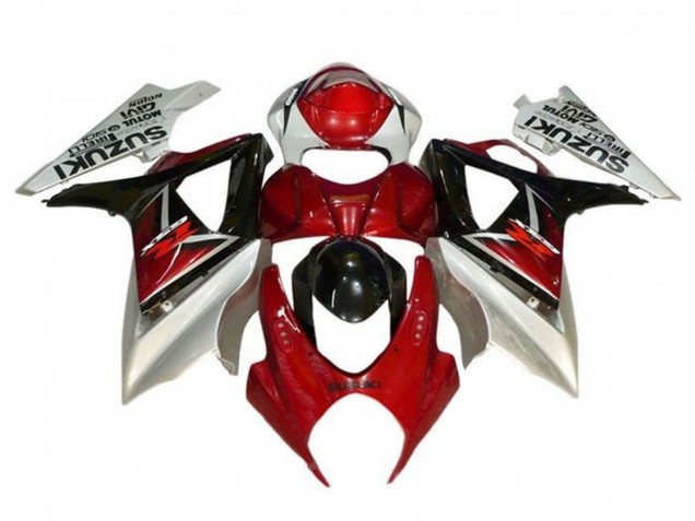 2005-2006 Suzuki GSXR 1000 Motorcycle Fairings - Silver Red Black Canada