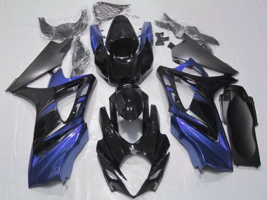 2007-2008 Suzuki GSXR 1000 Motorcycle Fairings Kit - Glossy Black Matte Black Canada