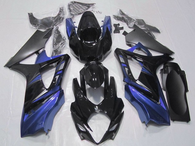 2007-2008 Suzuki GSXR 1000 Motorcycle Fairings Kit - Glossy Black Matte Black Canada