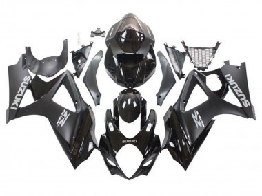 2007-2008 Suzuki GSXR 1000 Motorcycle Fairings - Glossy Black Matte Black Grey Canada