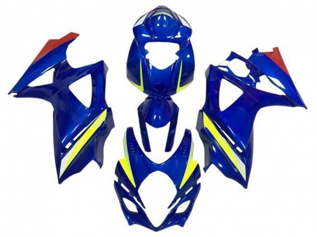 2007-2008 Suzuki GSXR 1000 Motorcycle Fairings - Blue Yellow Red Canada