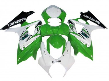 2007-2008 Suzuki GSXR 1000 Motorcycle Fairing - White Green Black Canada