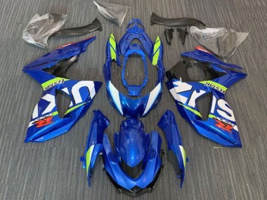 2009-2016 Suzuki GSXR 1000 Motorcycle Fairings - Blue Neon Green White Ecstar Canada