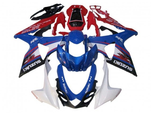 2009-2016 Suzuki GSXR 1000 Motorcycle Fairings - Blue White Red Black Stripe Canada