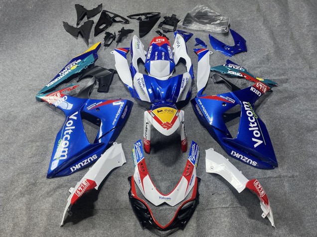 2009-2016 Suzuki GSXR 1000 Motorcycle Fairings - White Blue Red Yellow Voltcom Canada