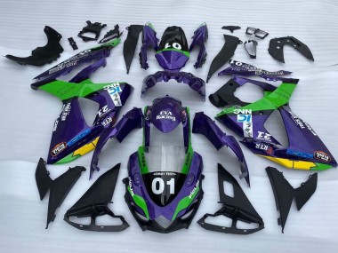 2009-2016 Suzuki GSXR 1000 Motorcycle Fairings - Purple Green Black Yellow 01 Canada