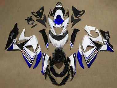 2009-2016 Suzuki GSXR 1000 Motorcycle Fairings - White Blue Black Yoshimura Canada