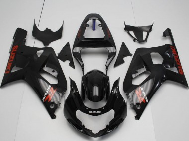 2001-2003 Suzuki GSXR 600 / GSXR 750 Motorcycle Fairings - Glossy Black Red Canada