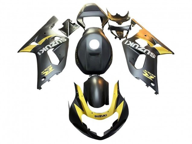 2001-2003 Suzuki GSXR 600 / GSXR 750 Motorcycle Fairings - Matte Black Yellow Canada