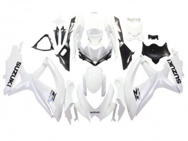 2008-2010 Suzuki GSXR 600 / GSXR 750 Motorcycle Fairings - White Black Canada