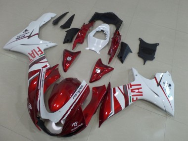 2011-2024 Suzuki GSXR 600 / GSXR 750 Motorcycle Fairings - Candy Red White Fiat Canada