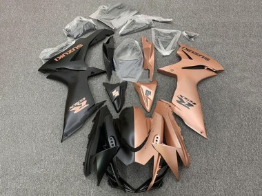 2011-2024 Suzuki GSXR 600 / GSXR 750 Motorcycle Fairings - Matte Black Copper Brown Split Canada