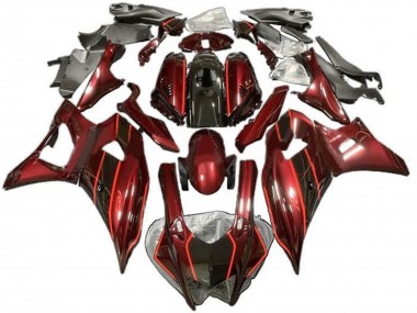 2021-2024 Yamaha YZF R7 Motorcycle Fairings - Dark Red Black Canada