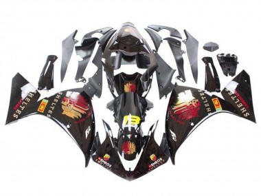 2012-2014 Yamaha YZF 1000 R1 Motorcycle Fairings - Glossy Black Red Yellow Sheltes Canada