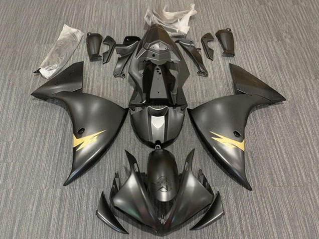 2012-2014 Yamaha YZF 1000 R1 Motorcycle Fairings - Matte Black Gold Canada
