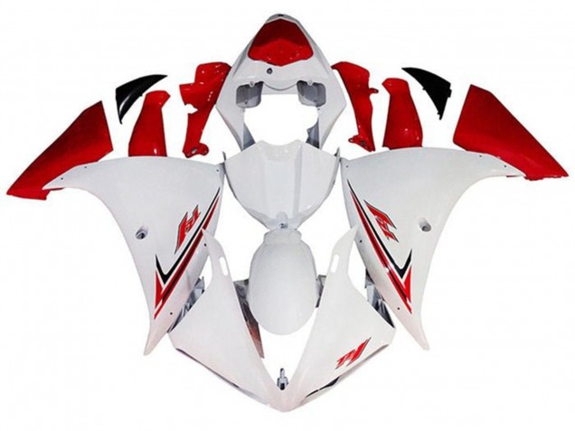 2012-2014 Yamaha YZF 1000 R1 Motorcycle Fairings - White Red Canada