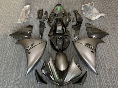 2012-2014 Yamaha YZF 1000 R1 Motorcycle Fairings - Matte Grey Glossy Black Canada
