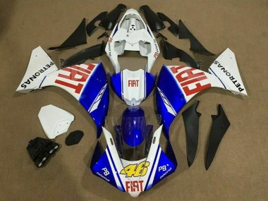 2012-2014 Yamaha YZF 1000 R1 Motorcycle Fairings - White Blue Red Fiat 46 Canada