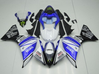2012-2014 Yamaha YZF 1000 R1 Motorcycle Fairings - White Blue Black Green Monster Yamalube Canada