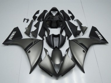 2012-2014 Yamaha YZF 1000 R1 Motorcycle Fairings - Matte Grey Matte Black White Decals Canada