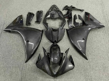 2012-2014 Yamaha YZF 1000 R1 Motorcycle Fairings - Faux Carbon Fiber Grey Black Canada