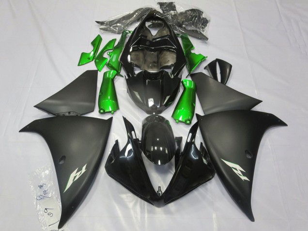 2012-2014 Yamaha YZF 1000 R1 Motorcycle Fairings - Glossy Black Matte Black Green Canada