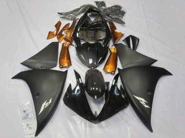 2012-2014 Yamaha YZF 1000 R1 Motorcycle Fairings - Glossy Black Matte Black Orange Canada