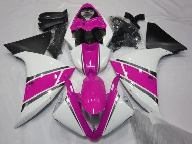 2012-2014 Yamaha YZF 1000 R1 Motorcycle Fairings - White Pink Matte Black Canada