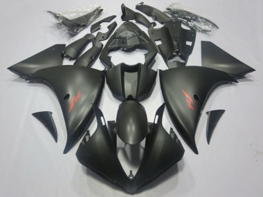 2012-2014 Yamaha YZF 1000 R1 Motorcycle Fairings - Matte Black Red Decal Canada