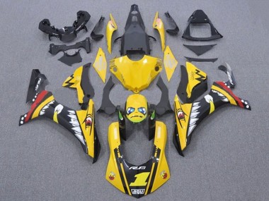 2015-2019 Yamaha YZF 1000 R1 Motorcycle Fairings - Yellow Red Shark Canada