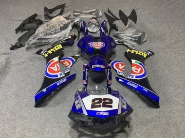 2015-2019 Yamaha YZF 1000 R1 Motorcycle Fairings - Blue White Black Red Pata 22 Canada