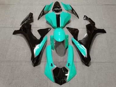 2015-2019 Yamaha YZF 1000 R1 Motorcycle Fairings - Turquoise Blue Glossy Black Canada