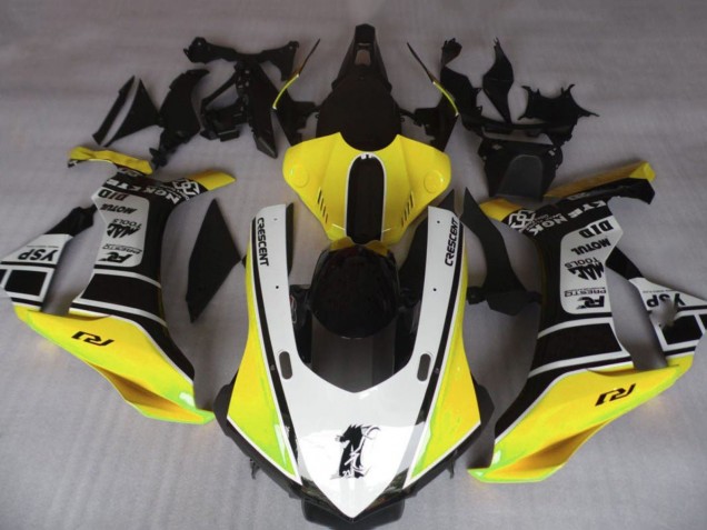 2020-2025 Yamaha YZF 1000 R1 Motorcycle Fairings - Yellow White Glossy Black Motul YSP Canada