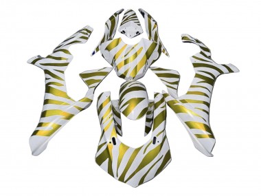 2020-2025 Yamaha YZF 1000 R1 Motorcycle Fairings - White Gold Zebra Canada