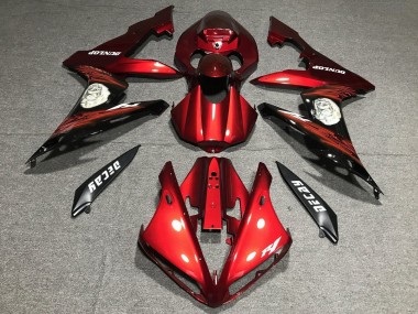 2004-2006 Yamaha YZF 1000 R1 Motorcycle Fairing - Red Matte Black Canada