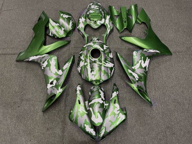 2004-2006 Yamaha YZF 1000 R1 Motorcycle Fairings - Green White Grey Camouflage Canada